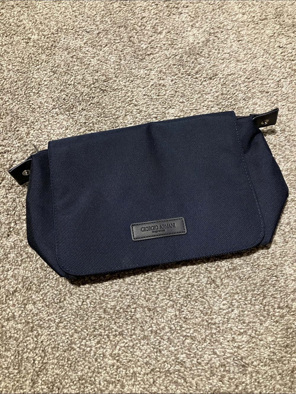 NWOT GIORGIO ARMANI HANGING BAG TRAVEL TOILETRY POUCH/CASE NAVY